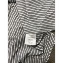 Veronica Beard  Womens Grant Cold Shoulder Top V Neck Front Button Striped - 2 Photo 3