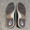 Olukai  Kaula Pa'a 'Ili Leather Slip On Espadrille Flat Black 7.5 Photo 8