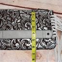 Justin Boots JUSTIN Leather Tooled Silver Clutch Bag with Frimge Photo 8