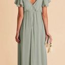 Birdy Grey  Hannah Empire Dress flutter sheer sleeves Chiffon Sage size XXL Photo 1