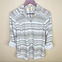 Orvis  Striped Button Front Long Sleeve Shirt S Photo 8