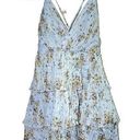 Lena Baby Blue Floral Tiered Dress Photo 0