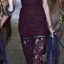 Alexis Evie women’s burgundy cold shoulder lace midi sheath dress size S small Photo 10