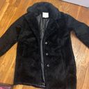 American Eagle black fur longline jacket Photo 1