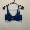 Apt. 9  Blue Floral Lacy Bra Size 36D Photo 1