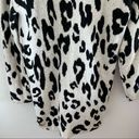 Something Navy  Fuzzy Animal Print Leopard Cheetah Open Front Longline Cardigan M Photo 9