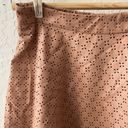 Sunday in Brooklyn Anthropologie  Laser Cut Astral Swing Skirt Blush Pink Photo 8