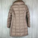 Cole Haan  Tan Faux Fur Collar Down Filled Long Line Puffer Jacket Photo 6