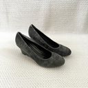 Vionic  Camden Dark Grey Suede Round Toe Wedge Heel Dress Shoe 7 Like New Photo 1