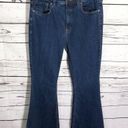 Free People  Cyndi Mallison High Rise Flare Jeans: Dark Wash Photo 1