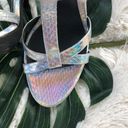 Brian Atwood  Metallic Snake print Strappy Laetitia Stiletto Sandals 8.5 Photo 4