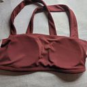 Aerie Offline by  Bra Women Small Lounge Maroon Cross Straps Soft Removable Cups Photo 11