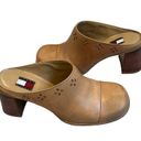 Tommy Hilfiger Vintage 90's Y2K  Block chunky Heel laser cut Clogs, Sz 7 Photo 1