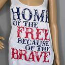 Sweet Claire Red White Blue Home Of The Free Because Of The Brave Tank Top Large Photo 1