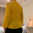 DKNY Yellow Bow Tie Work Top Preppy Photo 1