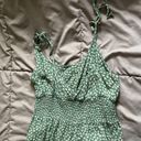 American Eagle Green Floral Jumpsuit Photo 2