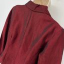 Laundry by Shelli Segal  VINTAGE Blazer Top Womens Sz 8 Sheen Red 3 Button Photo 52