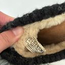 UGG  Gael Cuff Womens Size 9 Black Knit Wedge Slip On Fleece Lined Clogs Photo 6