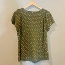 Bohme  Green Polka Dot Flutter Sleeve Blouse Photo 0