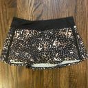 Lululemon  Pace Rival II Tennis Skirt Running Skort Black Print Geometric Pattern Photo 4