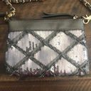 Big Buddha  Taupe Sequin Bag with Gold Chain Strap Photo 2