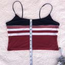 PacSun Basics Red/White/Blue Striped Ribbed Spaghetti Strap Crop Tank Top Photo 6