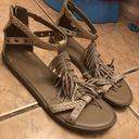 ALDO Gray Fringe Sandals Photo 0