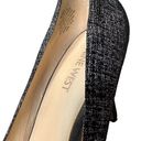 Nine West  Juliette Black Speckled Denim Metallic Suede Heels Photo 5