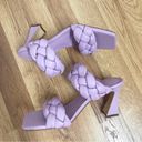 Marc Fisher  Hammy Purple Braided Leather Heeled Slide Sandal Square Toe Size 6.5 Photo 7