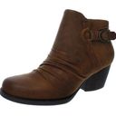 Baretraps  Reinella Size 8M Brown Zip Buckle Heel Ankle Boots Booties B67 Photo 0