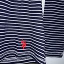 U.S. Polo Assn. striped long sleeve ribbed thermal shirt Navy & White medium NWT Photo 2