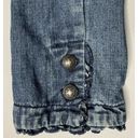 Tommy Hilfiger Womens  Denim One Button Blazer Jean Jacket Cotton Size M Photo 4