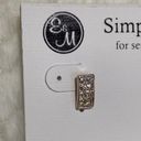 The Bar Ethel & Myrtle Simply Free Gold Tone Rhinestone Stud Pierced Earrings Photo 4