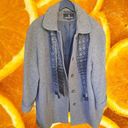 London Fog  Gray Button Down Wool Coat With Attached Matching Scarf Size‎ 18W Photo 1
