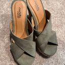 Charlotte Russe Olive Green Wedge Sandals  Photo 1