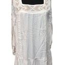 Xhilaration  White Gauze Square Neck Embroidered Tunic Dress size Medium Photo 0