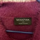 MINKPINK  Millie Fluffy Knit Jumper Sweater - Plum size Large Photo 4