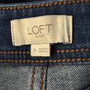 The Loft  Outlet SZ 0 Mini Jean Skirt Stretch Button Up Medium Wash Rear Pockets Blue Photo 3