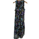 Emma & Michele  Black Floral Sleeveless Silky Lined Maxi Dress Sz Medium‎ Photo 1