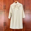 Tuckernuck  Daphne Dress Off White Stretch Crepe Bow Tie Size Medium NEW Photo 6