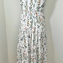 Cynthia Rowley  Tiered Maxi Dress Size 6 Botanical Floral Print Photo 2