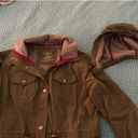 L.L.Bean  Army Green Cargo Jacket with Removable Hood Photo 4