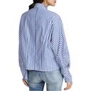 indigo. PETERSYN Kirna Striped Blouse NWT Large Photo 4