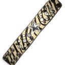 Faux Creme Zebra Print Fur Button Bracelet with crystals Photo 0