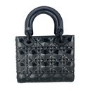 Christian Dior Dior My ABCDior Lady Dior Bag Diamond Motif Cannage Calfskin Small - Black Photo 11