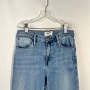 Frame Le Skinny Chewed Raw Hem Medium Wash Stretch Denim High Waisted Jeans 28 Photo 2