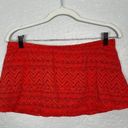 Catalina  Women M Red Crochet Skirt Bikini Bottom Swimsuit Summer Cruise Vacation Photo 0