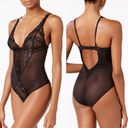 Natori Feather Lace Unlined Bodysuit Black Sz Small Photo 1