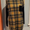 MTS  Yellow and Black Plaid Sweater Dress (M) Photo 0