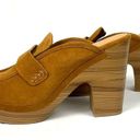 Splendid  Vina Suede Clog Honey Brown Platform Mule Loafers Sz 9.5 New Chunky Photo 6